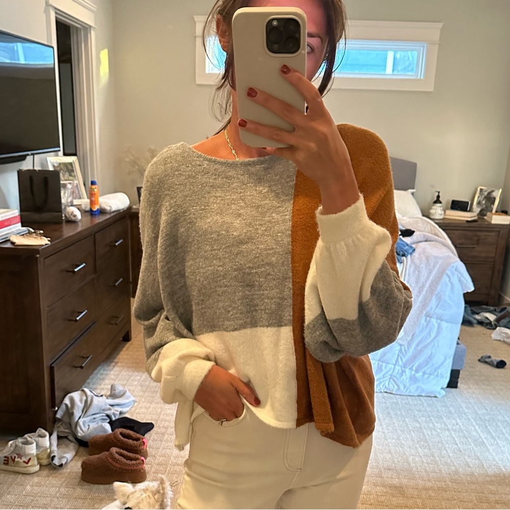 Color block sweater